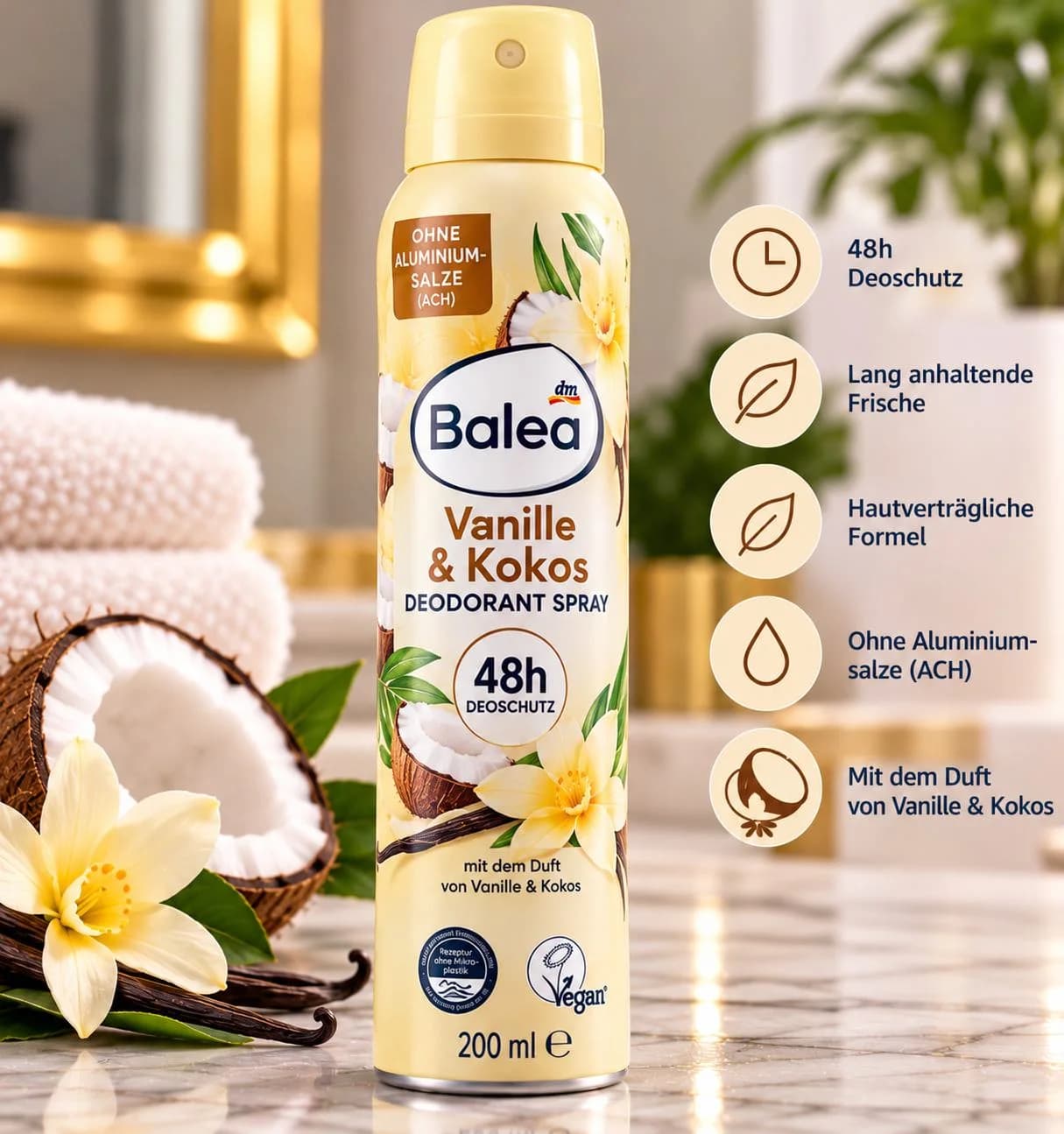 Balea Vanille & Kokos deodorant spray